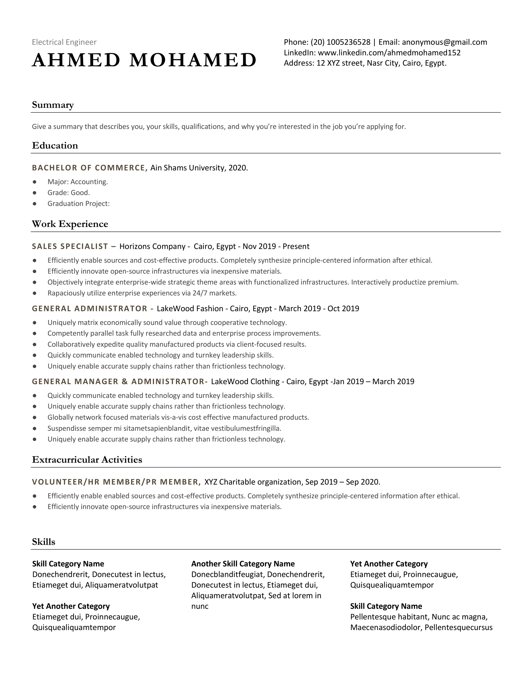 CV Template